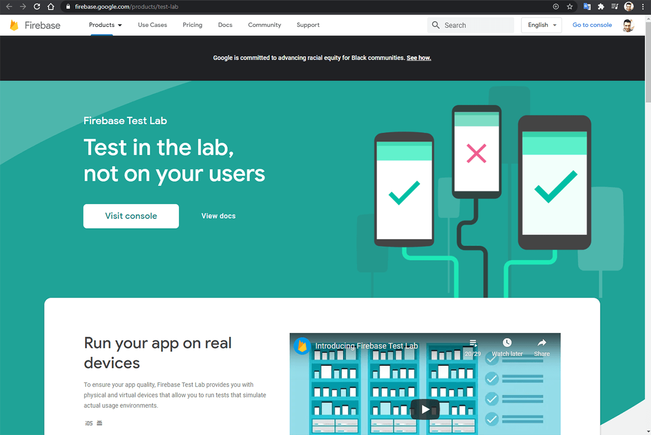 Firebase Test Lab